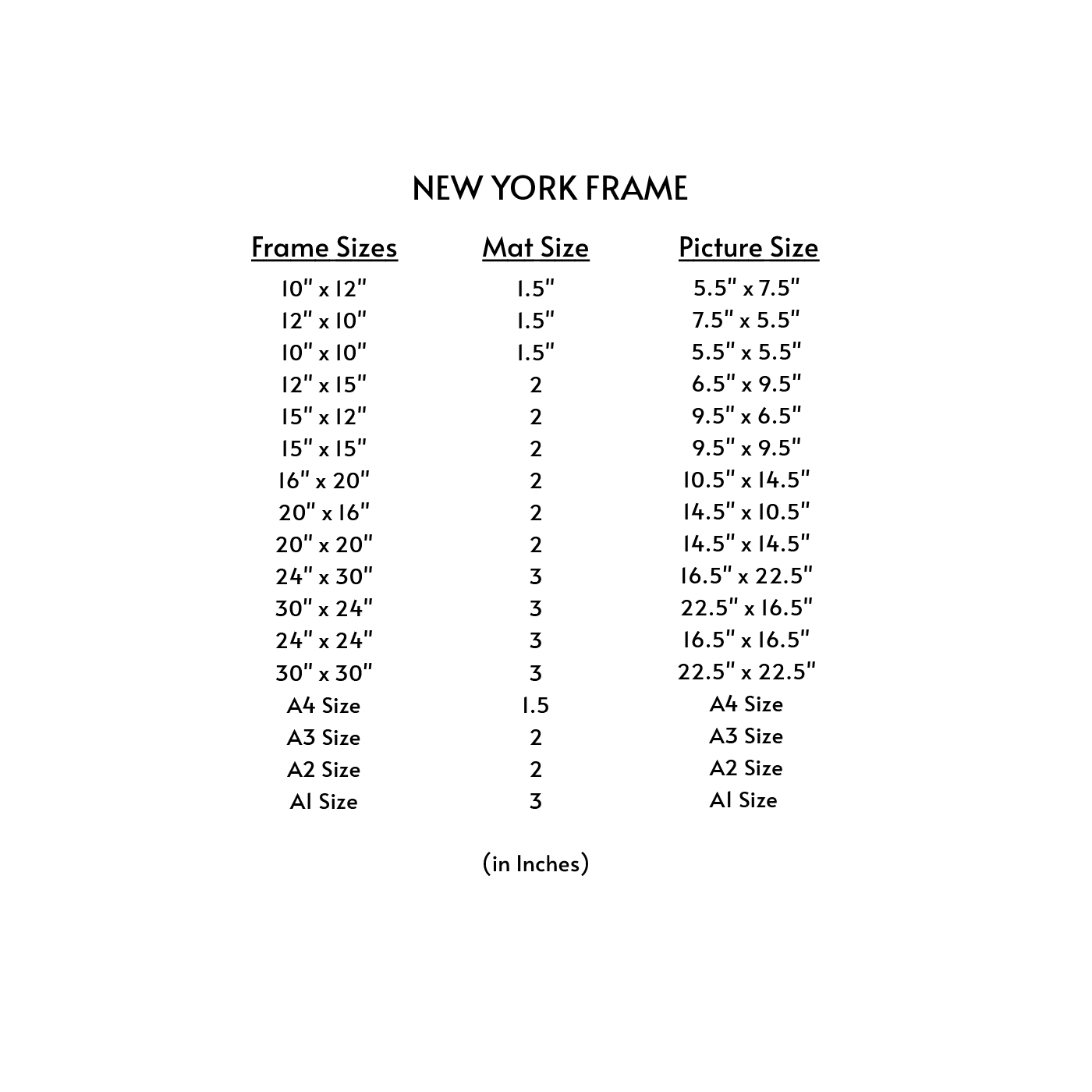 New York Frame - Solid Wood