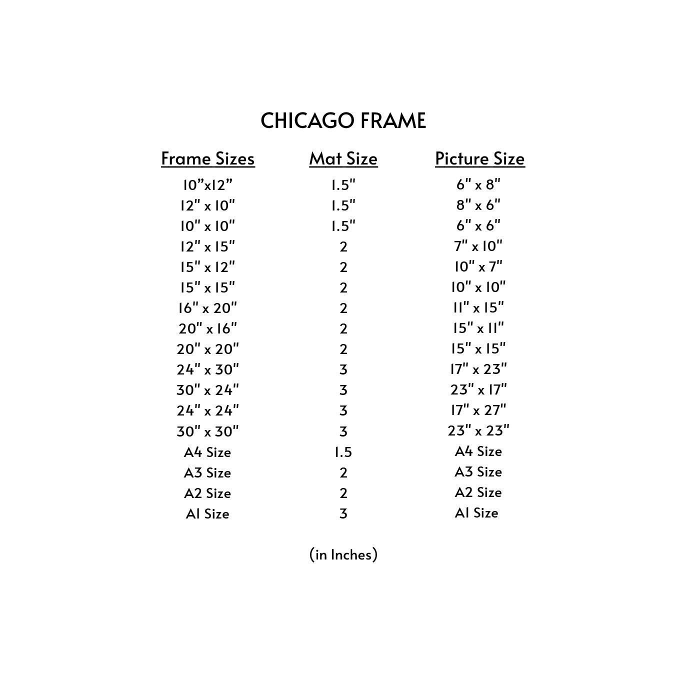 Chicago Frame - Solid Wood