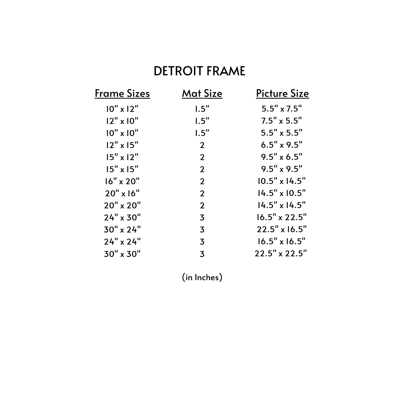 Detroit Frame - Solid Wood