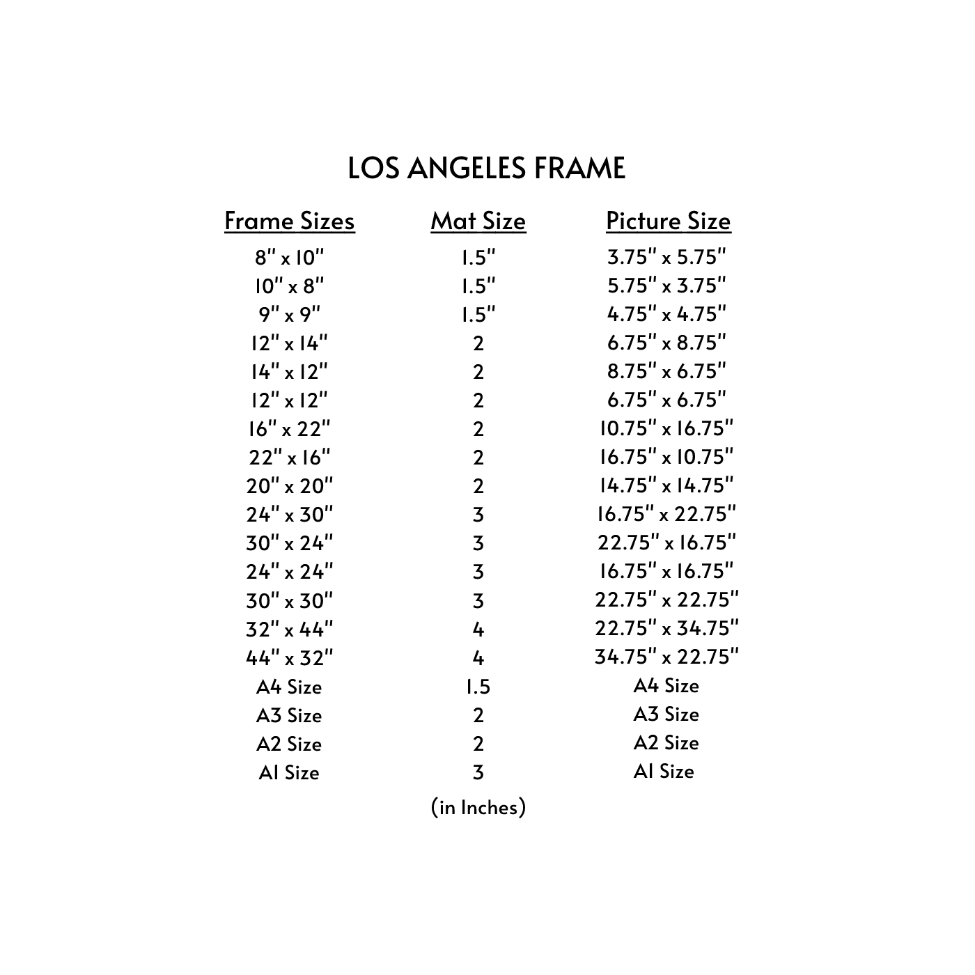 Los Angeles Frame - Solid Wood